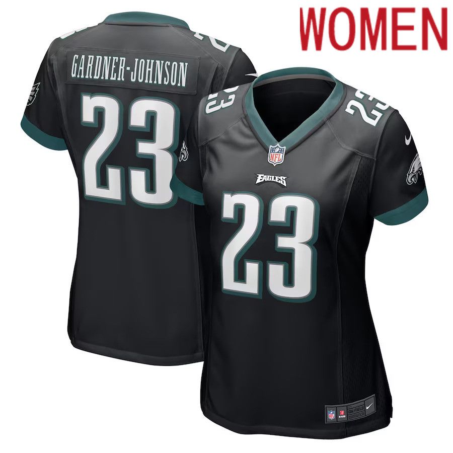 Women Philadelphia Eagles #23 C.J. Gardner-Johnson Nike Black Alternate Game Player NFL Jersey->women nfl jersey->Women Jersey